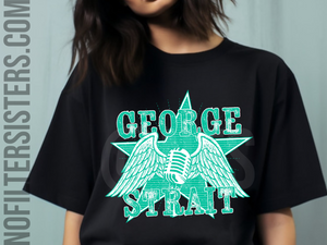 George Strait R&R Wings Tee -Teal