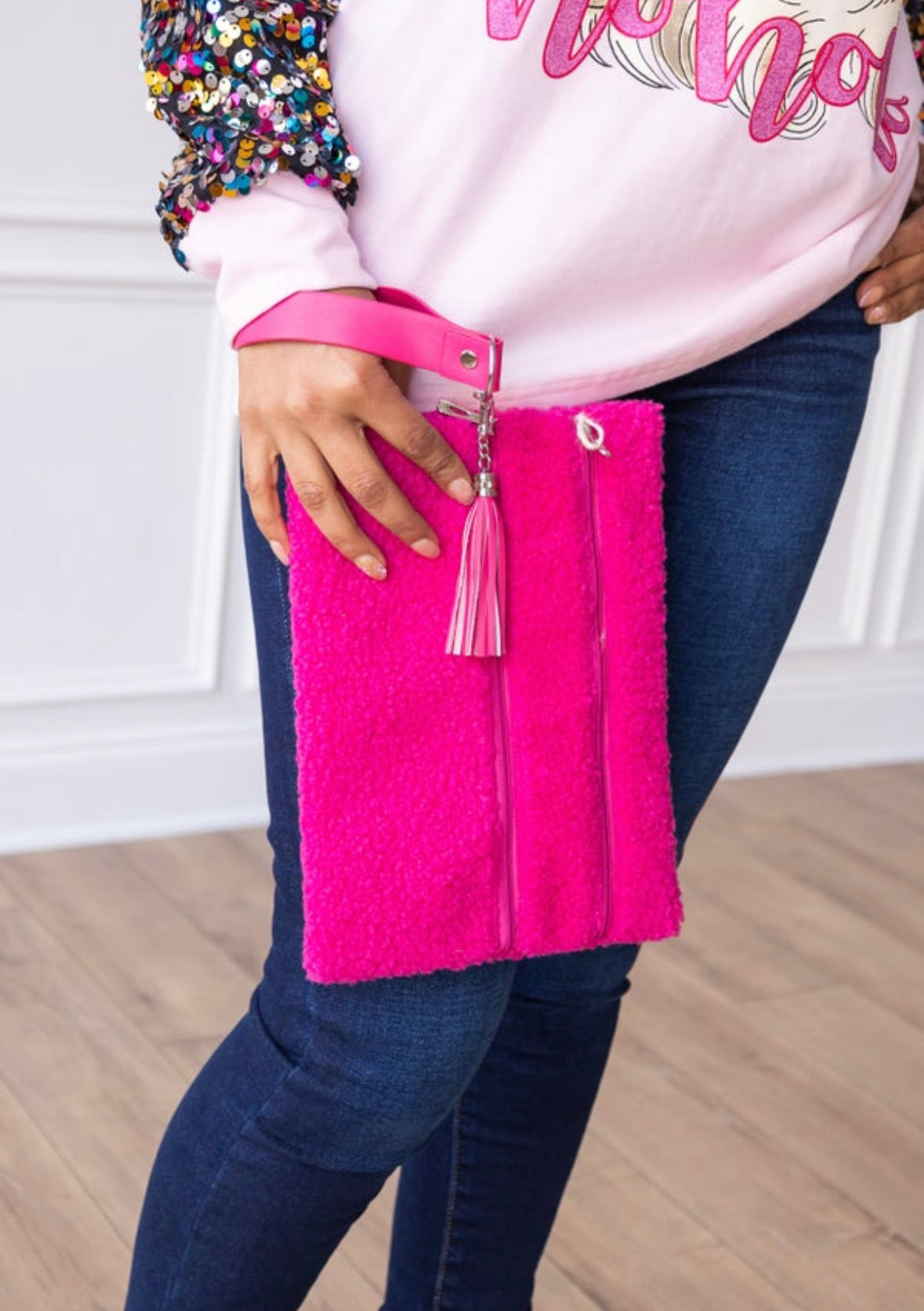 Pink Plushy Versi Bag