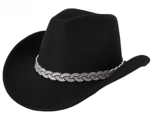 Cowgirl Bling Rim Hat-Black PRE ORDER