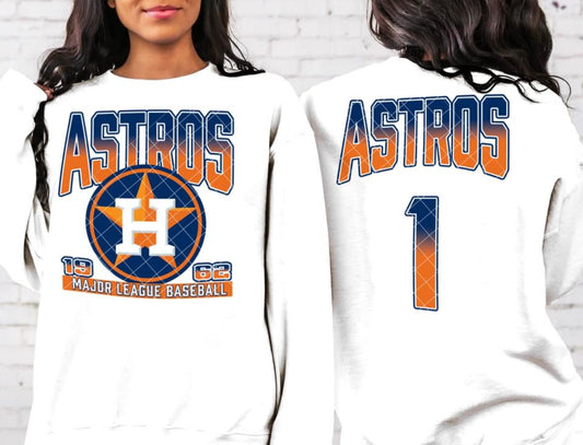 A Limited Edition Astros- #1 Graphic tee is a must-have for every Astros fan. Fashionably designed with the team’s historic look this shirt expresses your style in a classy and different way. Made of superior materials, this t-shirt is comfortable and still holds up, and it is great for any event. Hurry now before they're sold out! Selected in various colors; sweatshirt, t-shirts, and sizes 2T to Adult 4XL.