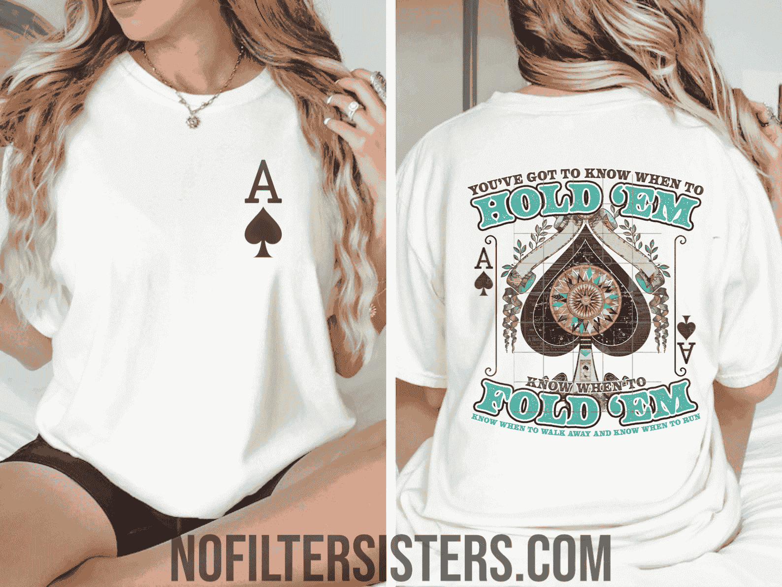 Hold ’em & Fold em’ Graphic T Shirt – a smart Unisex tee in sizes Small to 4XL!