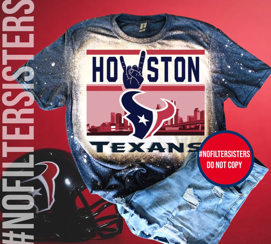 Show your group pleasure with our Houston Texans Bleach Tee! This constrained version tee features a completely unique bleach layout, making every piece one-of-a-kind. Unisex suit and genuine to size