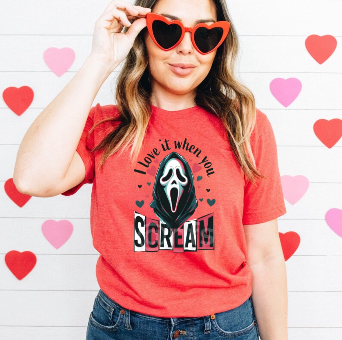 This I Love It When You Scream Valentine Women's Tee Shirt is perfect for those who love to make a statement. With its bold print featuring the phrase "I Love It When You Scream", this tee is sure to turn heads. Made with high-quality materials