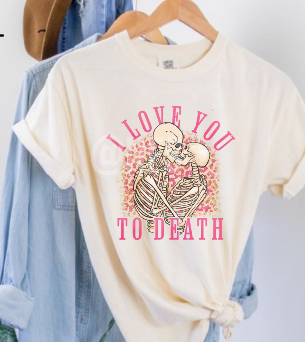 Be prepared to put your playful self in tray with the I Love You To Death Valentine Tee For Women! ,Unisex Fit , Available in Small to 4XL.