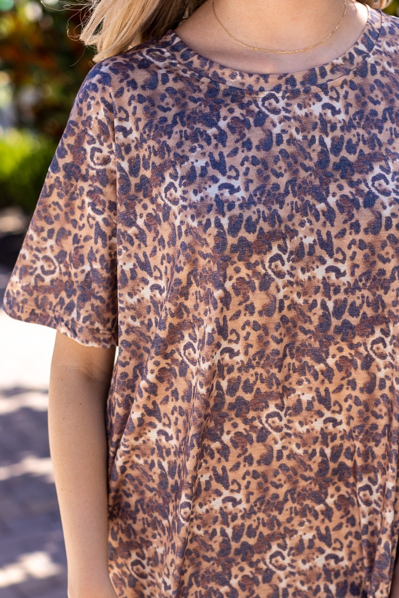 Leopard T-shirt Dress