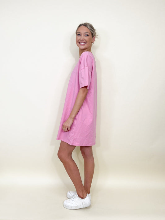 Pink T-Shirt Dress