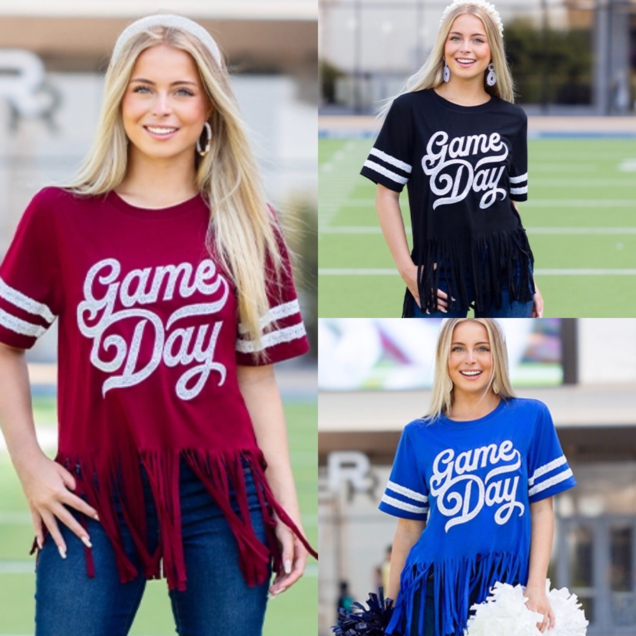 Gold Louisiana Game Day Fringe T-Shirt *FINAL SALE* – Shop Style