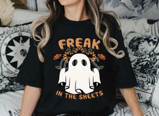 Freak In The Sheets halloween T-shirt for adults - brown/white 
