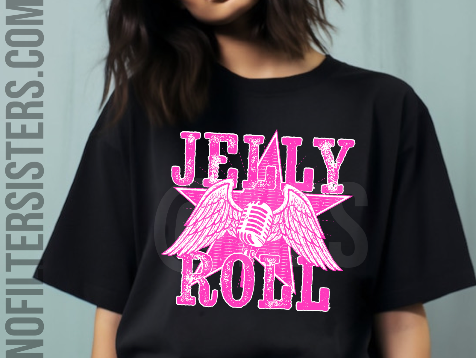 Dress up in the Jelly Roll R&R Wings Pink T-shirt and display your fashion