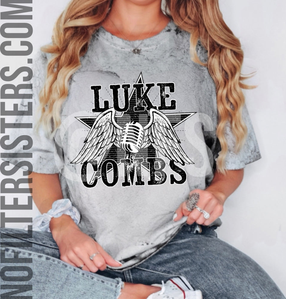 Luke Combs R&R Wings t-shirt Grey color