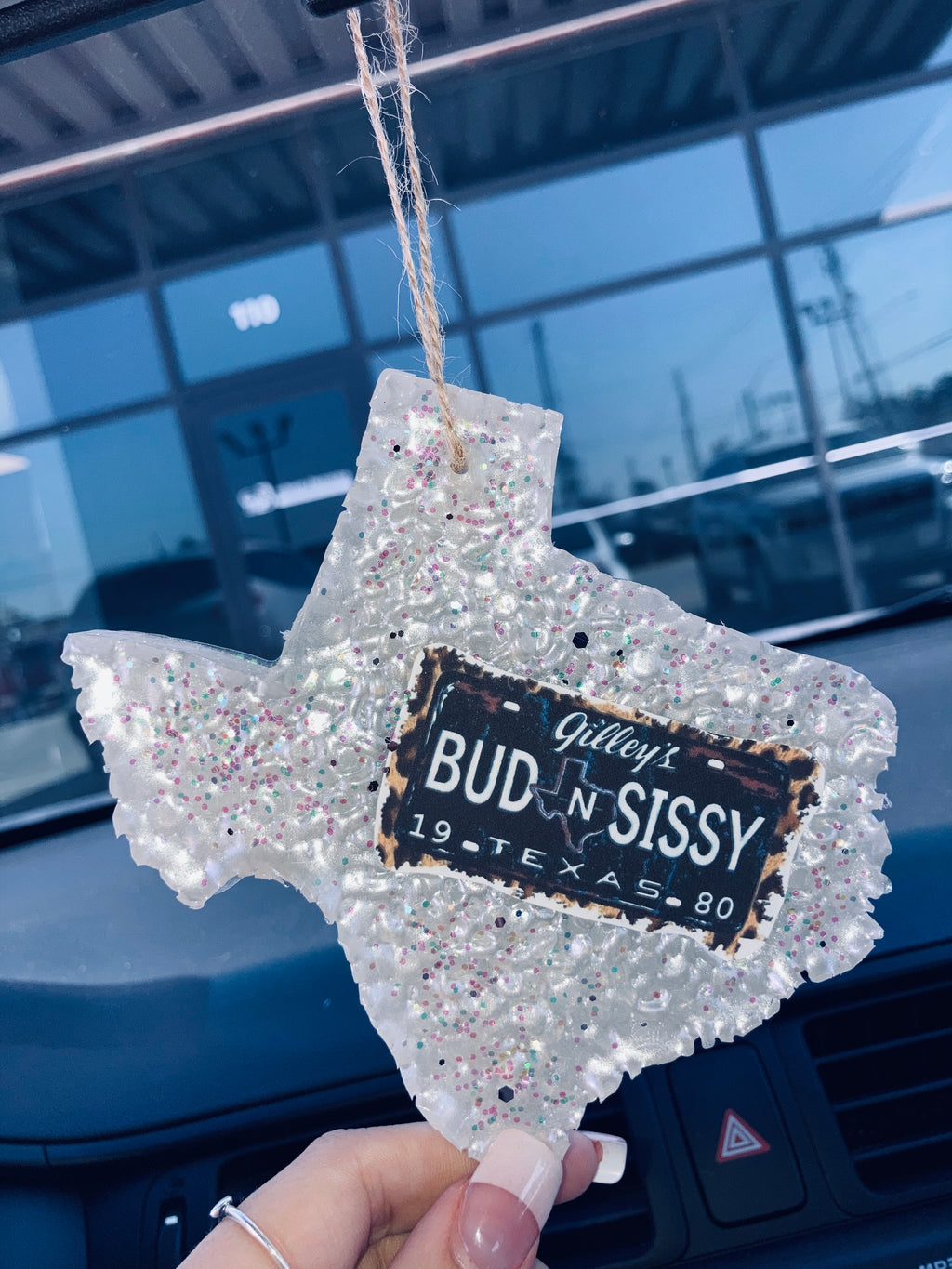 Bud N Sissy Texas Size Car Freshie
