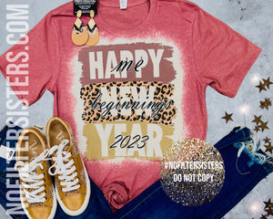 Happy New Year 2023 Tee- Pink