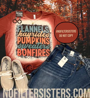 Flannels Hayrides Pumpkins Sweaters & Bonfires