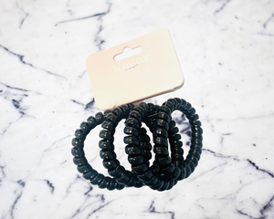 Silicone Stretch Hair Bands-Black