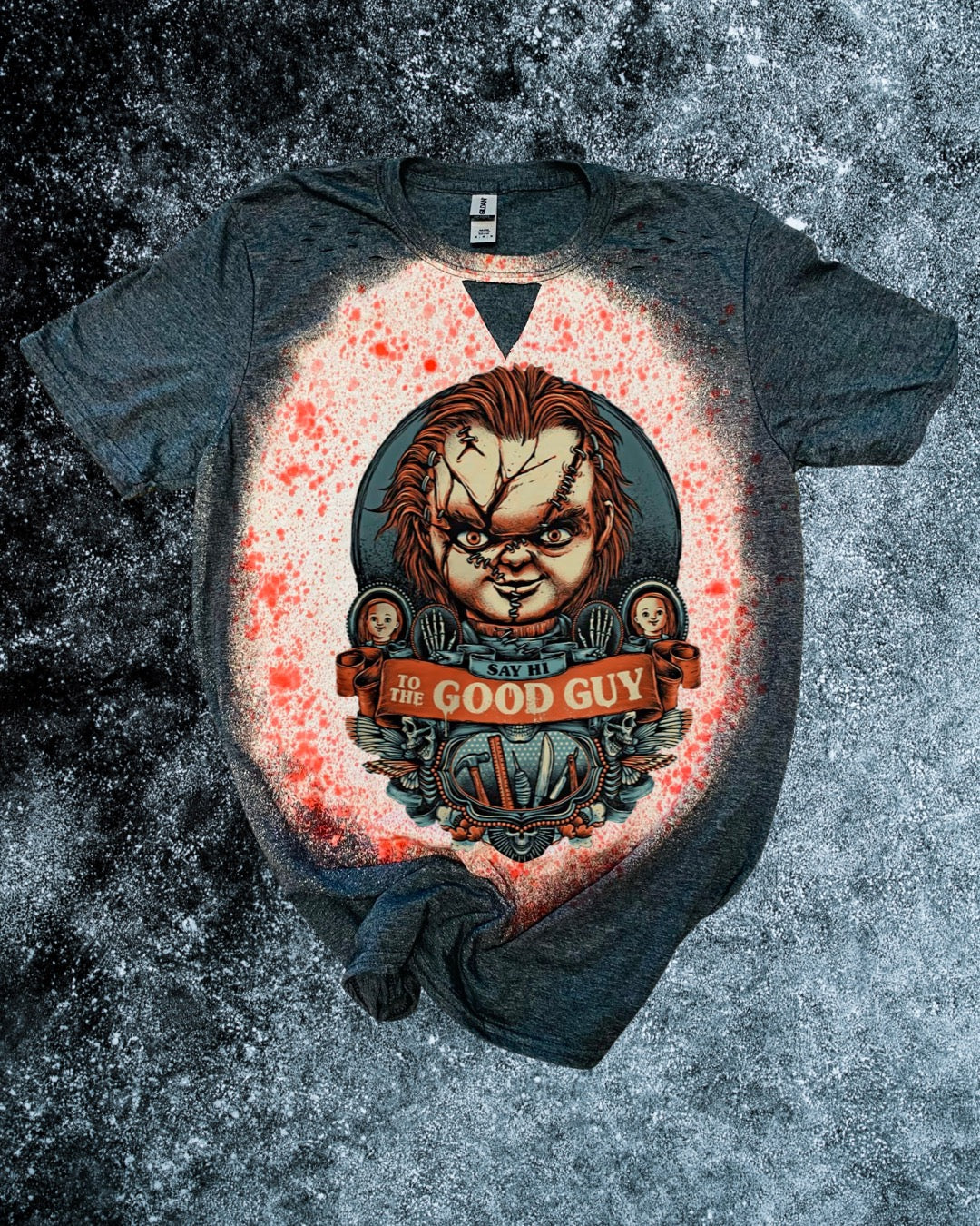 Keyhole Chucky Horror Character Distressed Tee