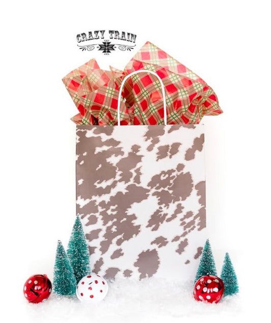 Grab Bag Christmas Gift Bag - Cowhide