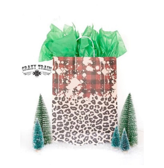 Grab Bag Christmas Gift Bag - Leo & Buffalo Plaid
